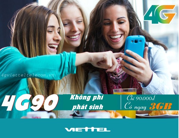Đăng ký gói 4G90 mạng Viettel lướt web xõa tốc độ chỉ với 90,000đ