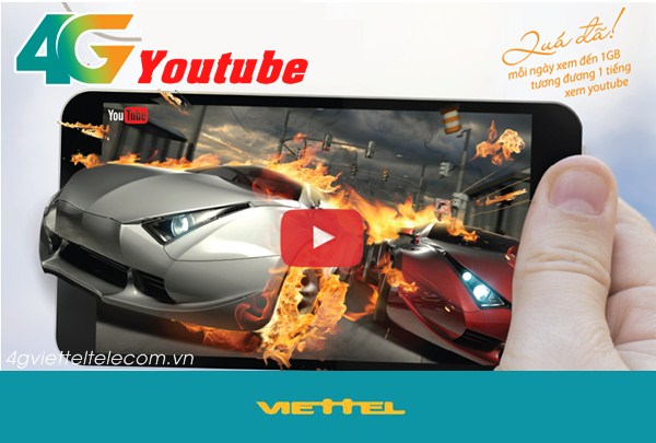 Đăng ký các gói 4G Youtube Viettel tận hưởng ưu đãi siêu khủng