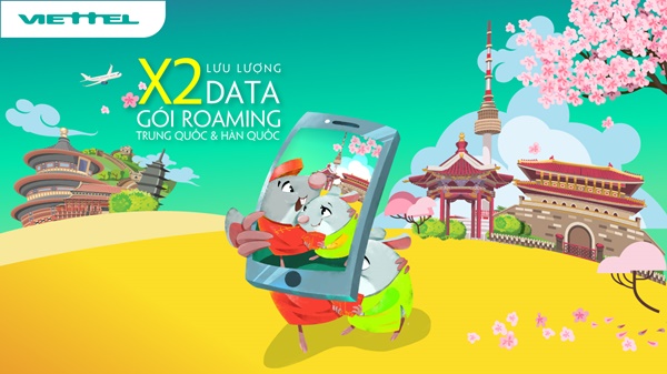 Viettel nhân đôi dung lượng roaming giá không đổi mừng tết 2020 