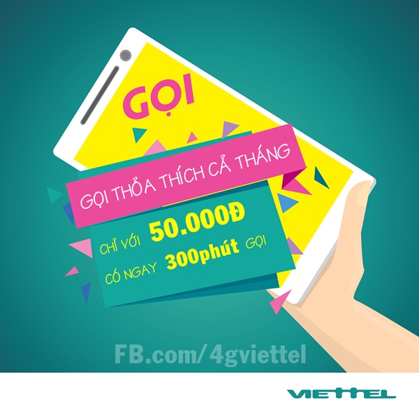 Cách đăng ký gói N50 Viettel 300 phút gọi chỉ với 50K