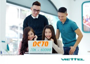 Hướng dẫn đăng ký gói cước 3G DC70 Viettel