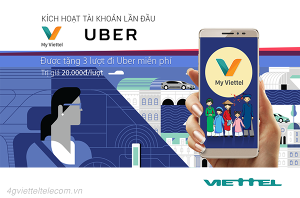 Cài My Viettel đi xe Uber miễn phí cùng Viettel trong tháng 2/2017