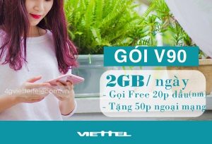 Hướng dẫn đăng ký gói V90 Viettel ưu đãi khủng 60GB data tháng và phút gọi