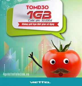 Đăng ký gói TOMD30 Viettel nhận 1GB lưu lượng chỉ 30,000đ