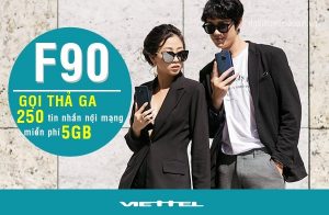 Đăng ký gói F90 Viettel nhận ưu đãi gọi thả ga, 250 SMS và 5GB data