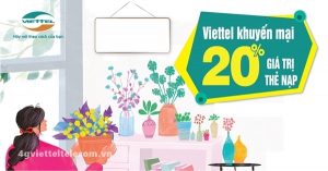 Viettel khuyến mãi 20% giá trị thẻ nạp ngày vàng toàn quốc 10/7/2019