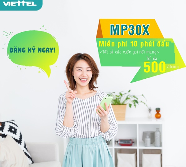 Hướng dẫn đăng ký gói MP30X Viettel gọi tẹt ga cả tháng chỉ 50k