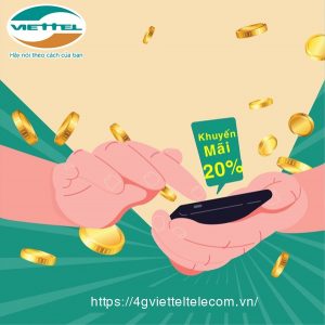 Viettel tặng 20% giá trị thẻ nạp với khuyến mãi ngày vàng 20/10/2020